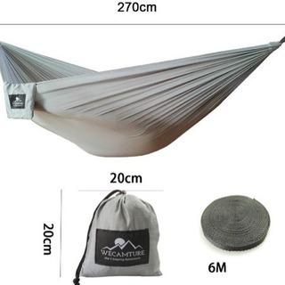 新品 ハンモック 軽量 超広い 耐荷重 350kg 2~3人用 風通し良い 野外 持ち運びやすい 速乾性 収納袋付き 固定用ロープ すぐ使えるの画像