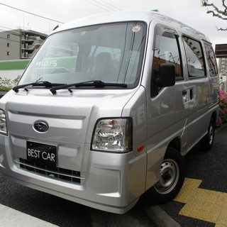 サンバーバン660トランスポーターグレードアップPKG キーレス （シルバー) ハッチバック  軽自動車の画像