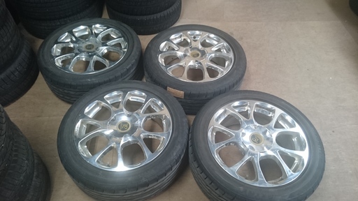 ブリジストン　ネクストトレイ　215／50-17　４本セット　メッキホイール　ホンダ車オデッセイ等