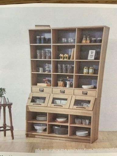 【展示品?美品】食器棚 リビング収納(幅120cm)?自社配送時?代引き可?※現金、クレジット、スマホ決済対応※