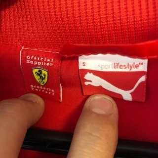 ↘️値下げ【中古・美品】フェラーリ×プーマ コラボ ダウンジャケット Ｓサイズ レッド系の画像