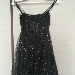 【Dress Black】ブラックラメ ドレス＆パニエセットの画像