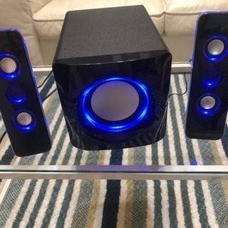 2.1 ウーハー付きスピーカー✩.*˚black×Blueの画像