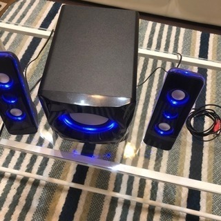 2.1 ウーハー付きスピーカー✩.*˚black×Blue