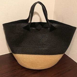 美品 カテリーナ ベルティーニ バイカラーかごバッグ