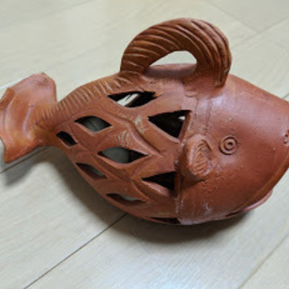 　大幅値下げ‼　Ｂａｌｉの職人さんの素焼きの魚のお香焚き　蚊取り...