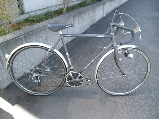 札幌 27インチ 希少 ブリヂストン ロードマン RMC704 ガンメタ色 レトロ 自転車 クロモリ