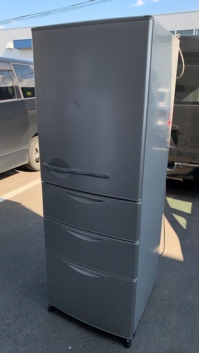 サンヨー　4ドア冷蔵庫　357L　シルバー