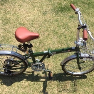 Topone 折りたたみ自転車グリーン（ほぼ未使用）