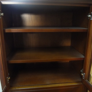 H1040cm×W700cm アンティーク 大きな 古い 木製ガラスショーケース 飾り棚キャビネットの画像