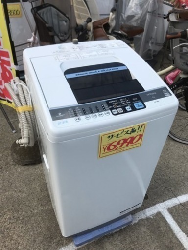 売り切れ御免！激安洗濯機 2012年製 日立 全自動電気洗濯機 NW-6MY 6.0kg洗い