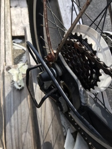 『お取引完了】サビ有る折り畳み自転車 リヤサス 7段変速