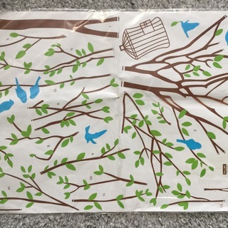 壁紙シール ウォールステッカー 樹木ステッカー　緑樹　鳥ステッカー [JM7144]の画像