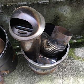 ロケットストーブ 煙突など 0円の画像