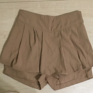 パンツスカート ベージュ プリーツスカートセット