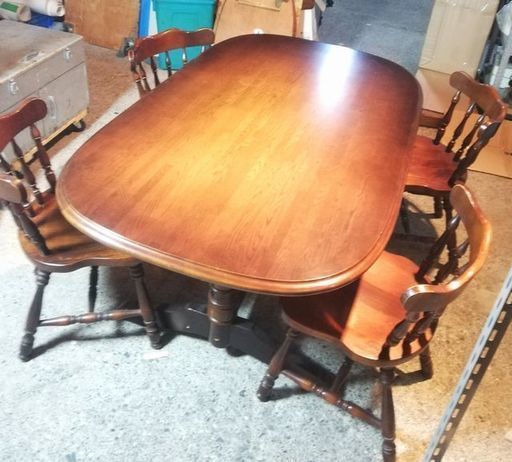 今だけチャンス！「ジモティー」見たよ～！ で5,000円引きの24,980円!＆配達無料！（札幌市内）飛騨産業 キツツキマーク ダイニングテーブル5点セット 椅子4脚 チェア 食卓 ファミリーサイズ