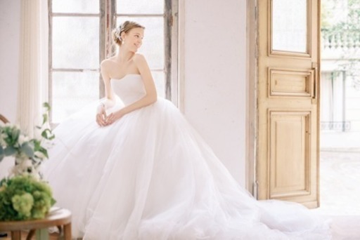 ウェディングドレス ロングベール付