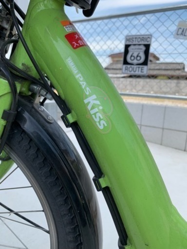 YAMAHA Kiss 電動アシスト自転車 ライムグリーン 三人乗り