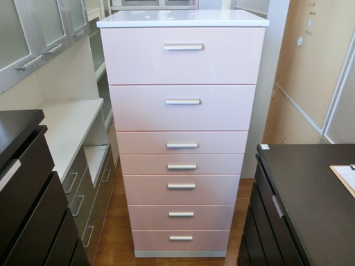 7段チェスト ピンク×ホワイト