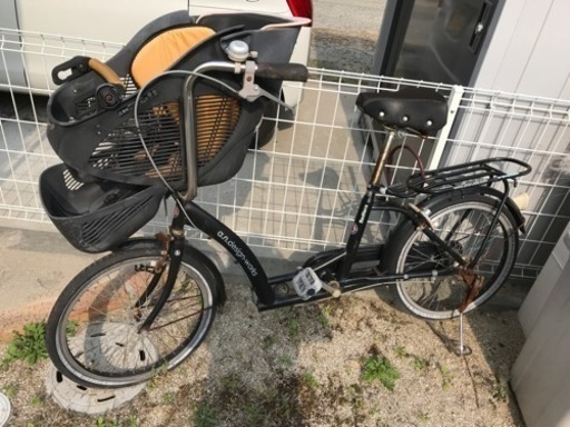 難あり中古自転車、最終値下げ！子供の座席が前にあります。難あり