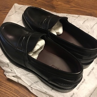 【新品未使用品】イタリア製 ローファー 本革(レザーソール)