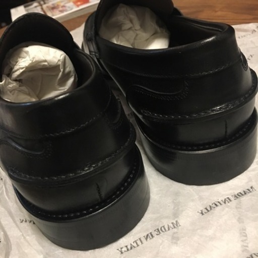 【新品未使用品】イタリア製 ローファー 本革(レザーソール)