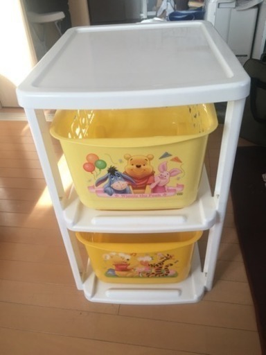 くまのプーさん2段収納ボックス