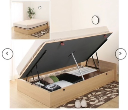 【ニトリ】収納機能付きベッド+マットレス付き フレームだけで49000円位で購入