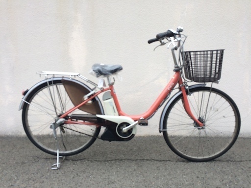 ヤマハ　パス　新基準　子供乗せ　薄赤　アシスタ　ビビ　神戸市　電動自転車　地域限定