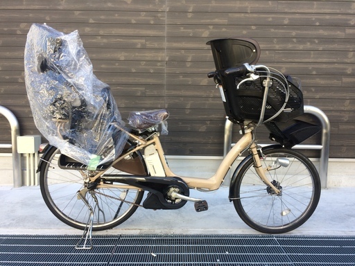 ブリヂストン　アンジェリーノ　新基準　三人乗り　子供乗せ　アイボリー　8,1AH　ギュット　キッス　神戸市　電動自転車　地域限定