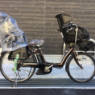 ヤマハ　リトルモア　三人乗り　新基準　子供乗せ　8,1AH　茶　ギュット　アンジェリーノ　神戸市　電動自転車　地域限定 ヤマハ リトルモア 三人乗り 新基準 子供乗せ 8,1AH 茶 ギュット