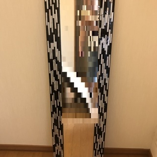 かわ畑 ミラー・鏡 グレー 本体サイズ:約34×2×123cm