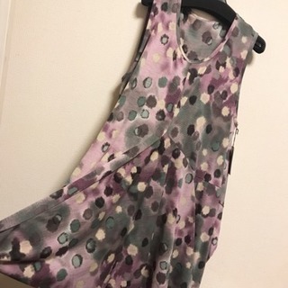ピンク ドット 総柄 ロング チュニック シャツ 11号 L 春...