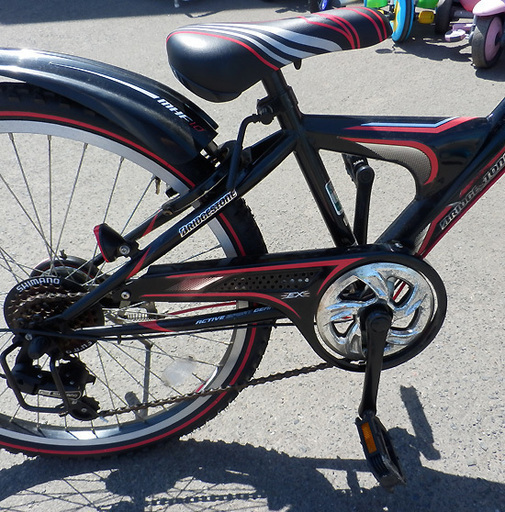 PayPay対応 マウンテンバイク 24インチ 赤 自転車 キッズ カゴ 鍵 切替