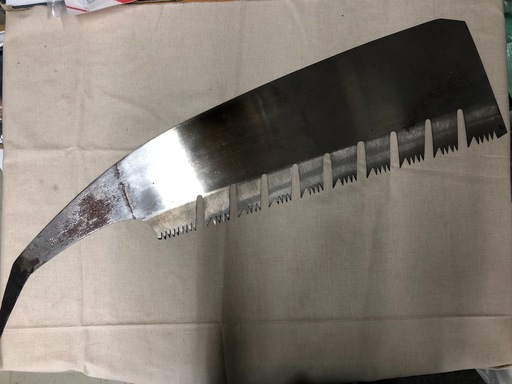 会津　中屋長五郎　山林用手曲鋸　窓鋸（改良刃）