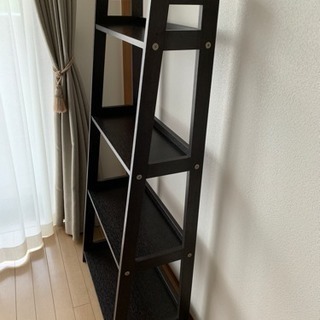 木目調4段棚の画像