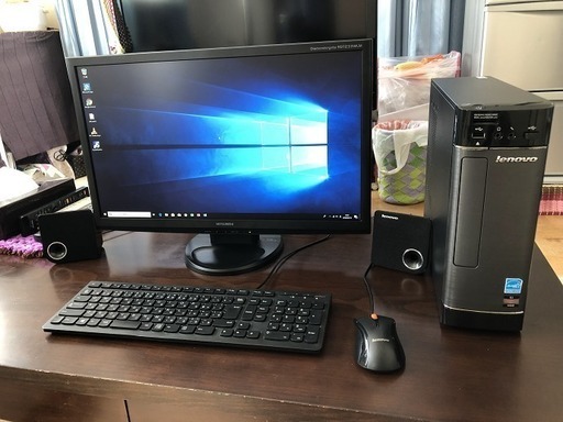 受付けを一時ストップ致します。中古　フルセット　lenovo スリム型デスクトップパソコン H505S　ネット接続無線ok