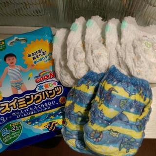 BIG水遊びﾊﾟﾝﾂ2枚&ﾅﾁｭﾗﾙMﾑｰﾆｰﾊﾟﾝﾂ５枚　100円