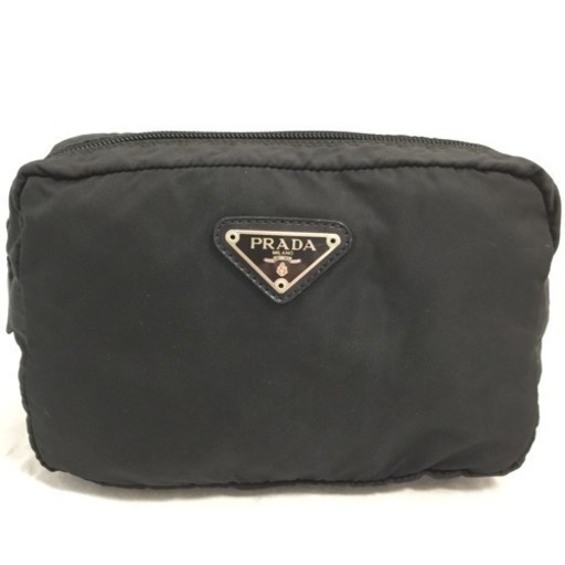 PRADA 黒 ナイロン テステート デカポーチ ミニバッグ クラッチ マルチポーチ