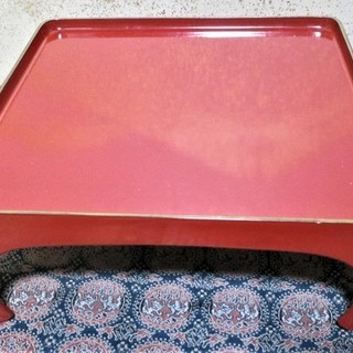 明治期　春慶塗　朱塗り　懐石膳(お膳)　1客　工芸品　美術品　骨...