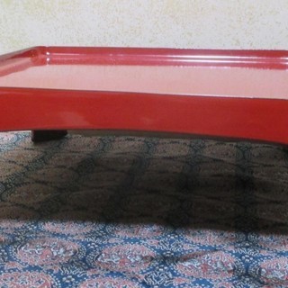 明治期　春慶塗　朱塗り　懐石膳(お膳)　1客　工芸品　美術品　骨董品　手渡し可能なかたのみの画像