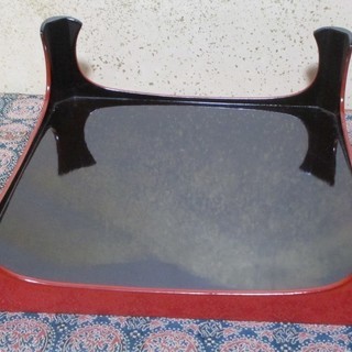 明治期　春慶塗　朱塗り　懐石膳(お膳)　1客　工芸品　美術品　骨董品　手渡し可能なかたのみの画像