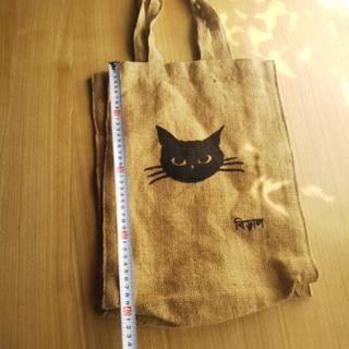 🌟値下げ🌟猫😺麻手さげカバン　500円でお譲りします。の画像