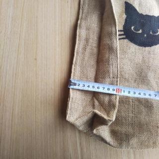 🌟値下げ🌟猫😺麻手さげカバン　500円でお譲りします。の画像