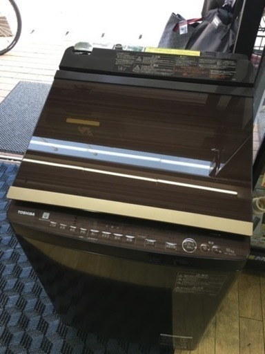 超美品 2018年製 TOSHIBA 東芝 10kg/5.0kg洗濯乾燥機 ZABOON AW-10SV7