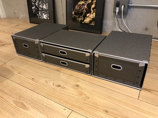 【無印良品／無骨な空間に似合いそうな収納ケース】硬質パルプボックス・引出式・深型×2個と2段×1個のセット