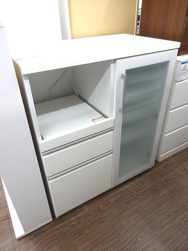 札幌 引き取り ミドルサイズ キッチンボード/キッチンカウンター 白 レンジ台