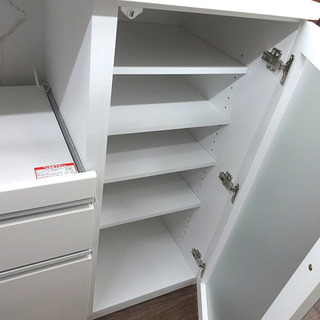 札幌 引き取り ミドルサイズ キッチンボード/キッチンカウンター 白 