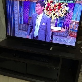 テレビ、テレビ台、DVDプレーヤー一式