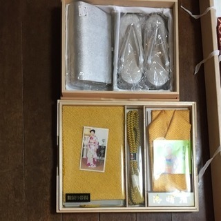 京都西陣織袋帯&無地付け下げ 桐箱入り おまけありの画像